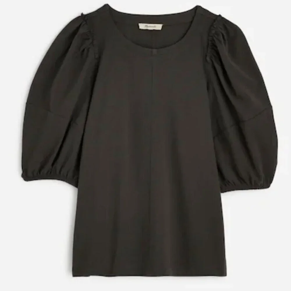 NWT Madewell Gray Puff-Sleeve Tee - Size: Small *FLAWED*